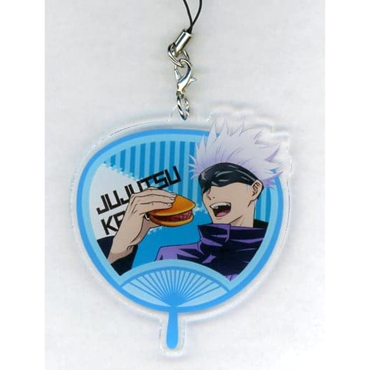 Jujutsu Kaisen Satoru Gojo Buy and Eat Ver. Sega Prize Campaign Fan Style Acrylic Charm SEGA Limited Keychains [USED]