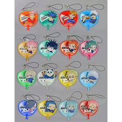 Jujutsu Kaisen Yuji Itadori & Others Sega Prize Campaign Fan Style Acrylic Charm SEGA Limited All 16 Types Set Keychains [USED]