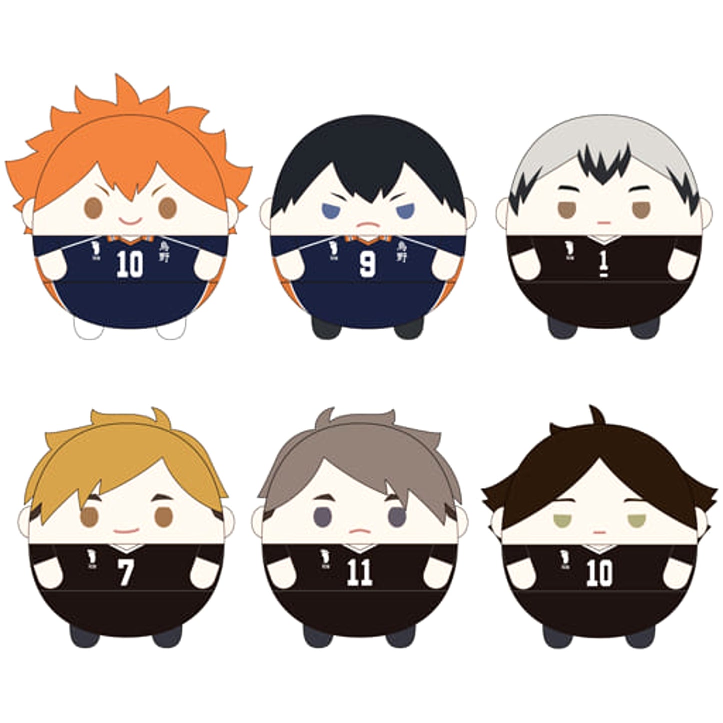 Haikyu!! Shoyo Hinata & Others Fuwakororin All 6 Types Set Mascot [USED]