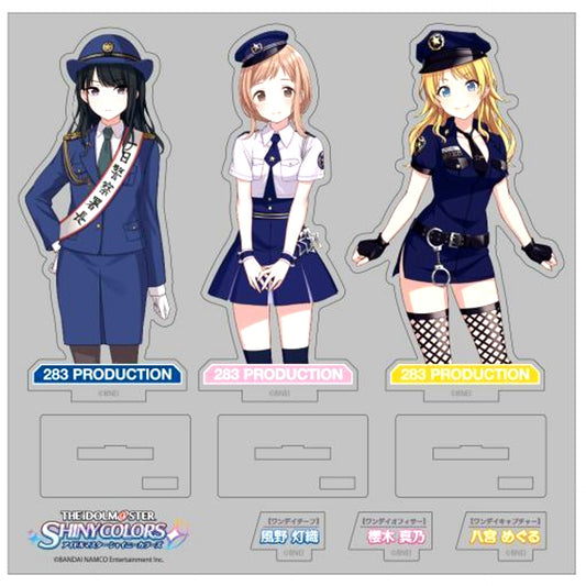 Set of 3 283 Production Illumination Stars Acrylic Stand Idolmaster Shiny Colors [USED]