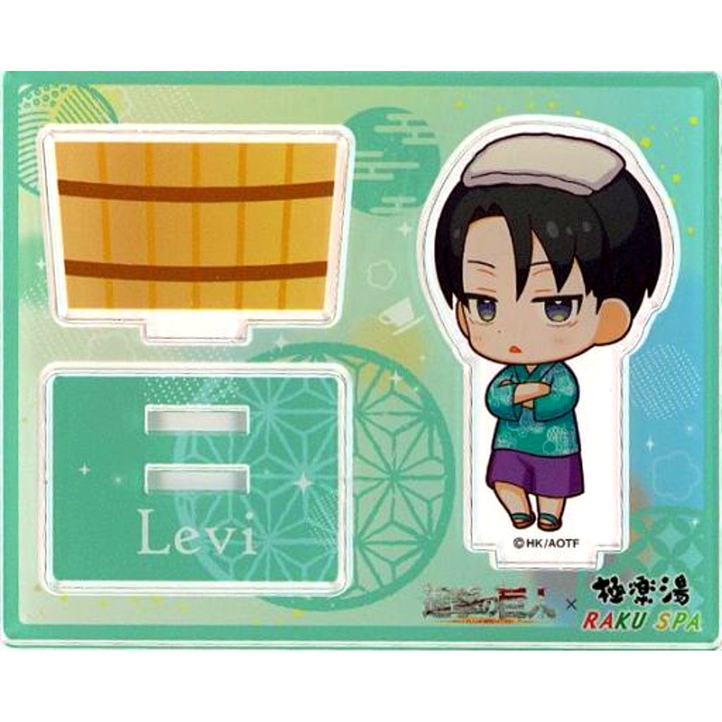 Levi Ackerman Attack on Titan Mini Character Acrylic Stand Gokurakuyu RAKU SPA The SENTO Season [USED]