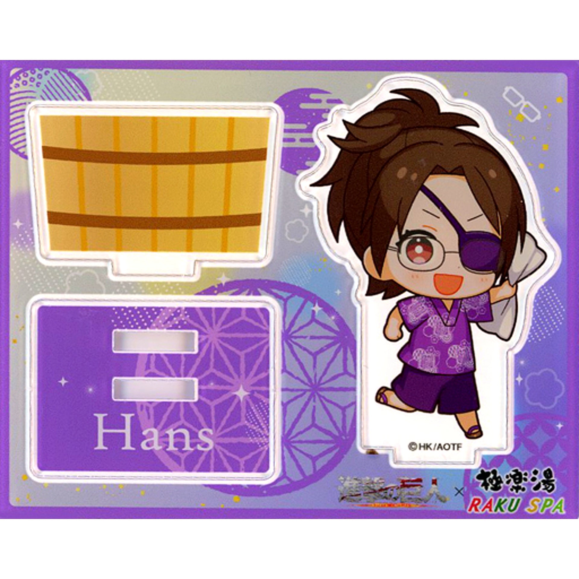 Hange Zoe Attack on Titan x Gokurakuyu RAKU SPA Bath People The SENTO Season Acrylic Stand Mini Chara [USED]