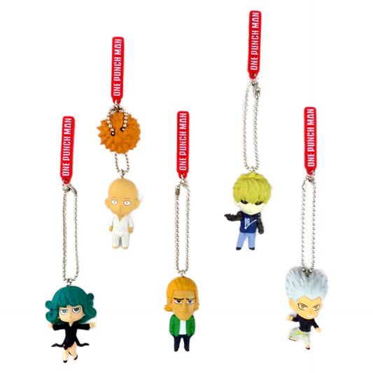 One Punch Man Tatsumaki & Others Figure Keychain 3 All 5 Types Set Keychains [USED]