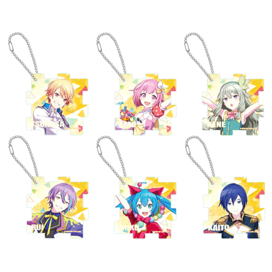 Hatsune Miku: Colorful Stage! Tsukasa Tenma & Others All 6 Types Set Acrylic Puzzle Keychain Wonderlands X Showtime Keychains [USED]