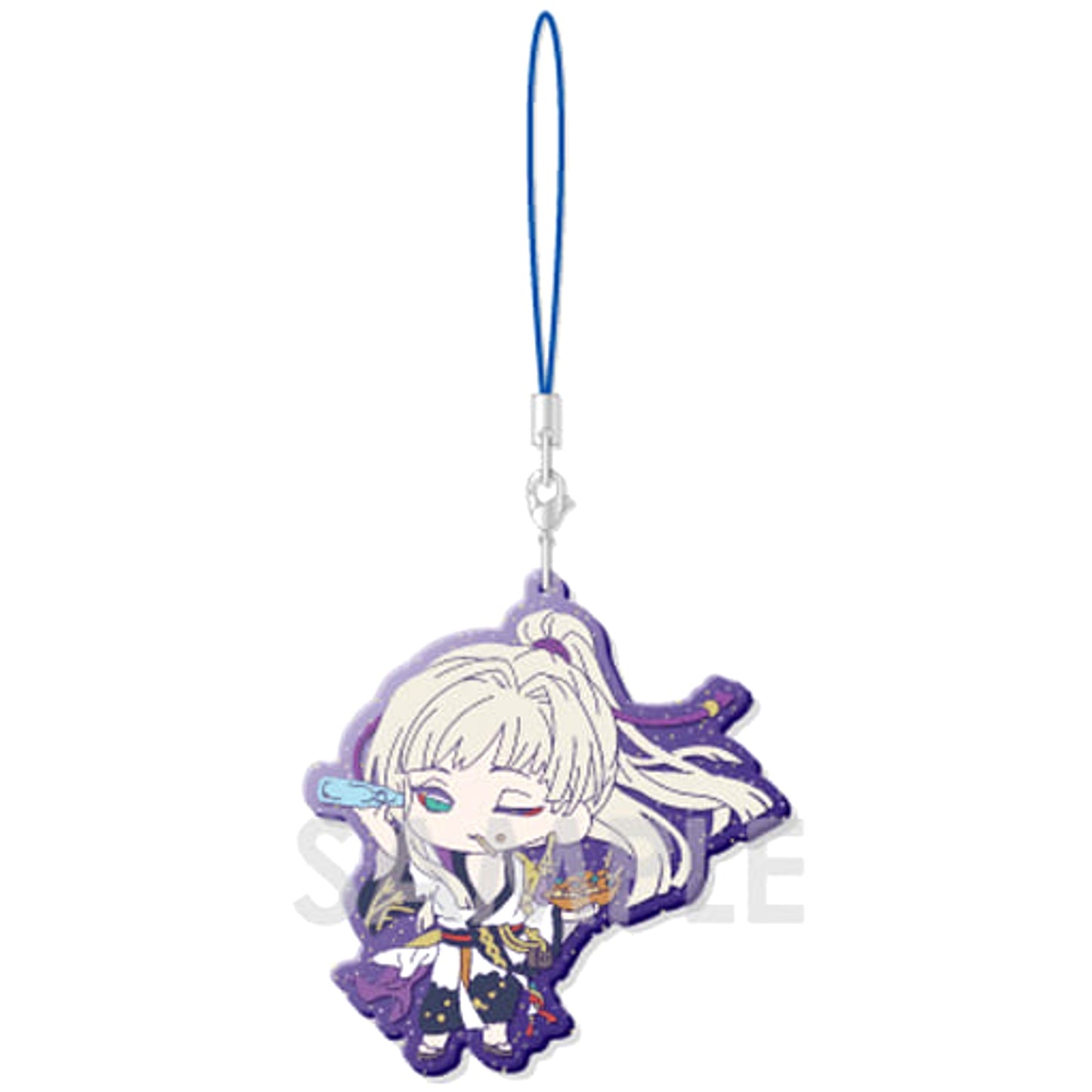 Granblue Fantasy Cassius E Clear Rubber Strap Kappa Summer Chronicle Keychains [USED]