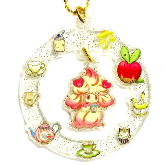 Milcery & Applin Pokemon Acrylic Charm Collection Pokemon Mysterious Tea Party Pokemon Center Limited [USED]
