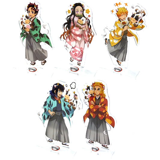 Set of 5 Demon Slayer: Kimetsu no Yaiba Kimetsu Festival Online Anime 2nd Anniversary Festival Year of the Ox Random Acrylic Stand ufotable WEBSHOP Made-to-Order Limited [USED]