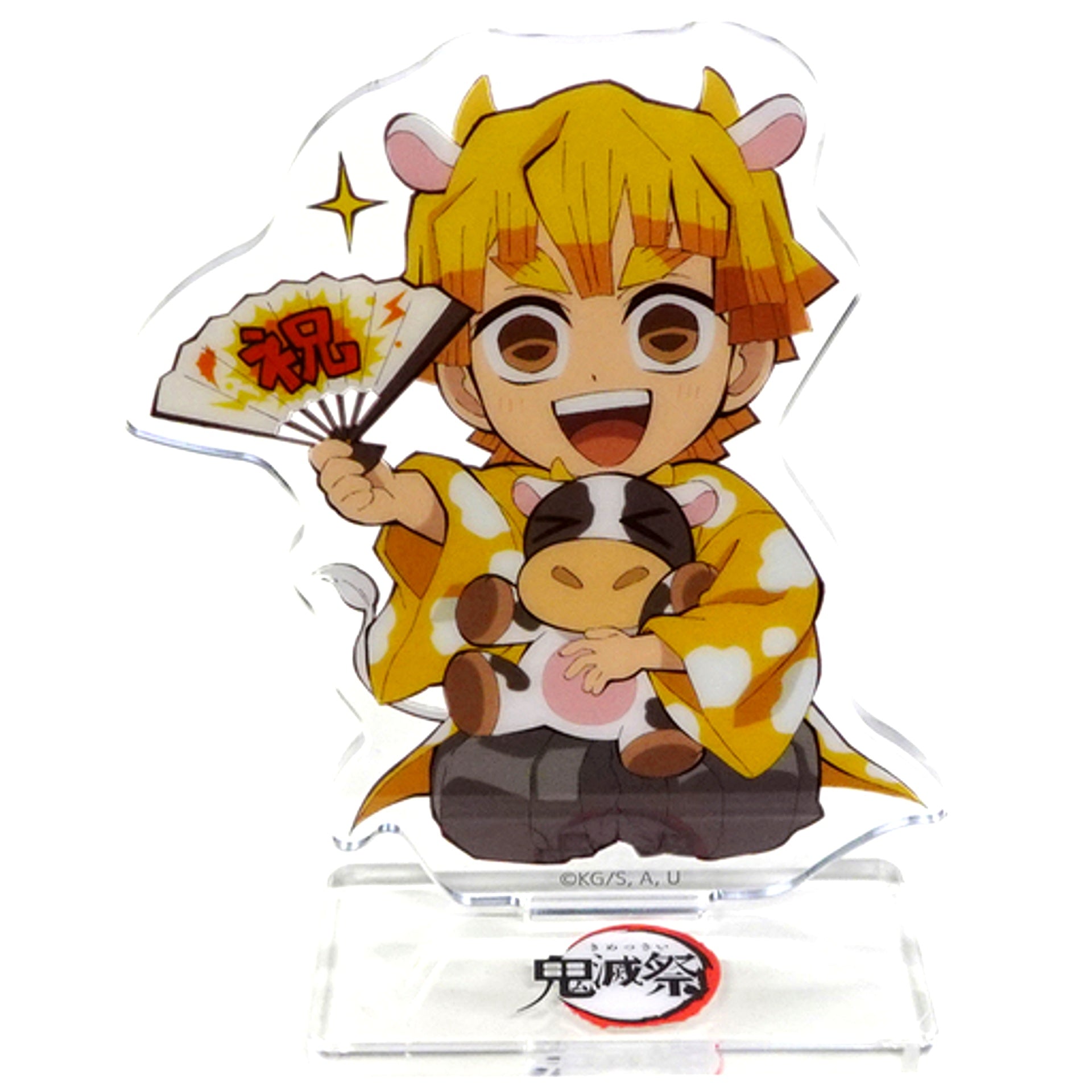 Zenitsu Agatsuma Demon Slayer Kimetsu Festival Online - Anime 2nd Anniversary Festival - Year of the Ox Mini Character Random Acrylic Stand ufotable WEBSHOP Made-to-Order Limited [USED]