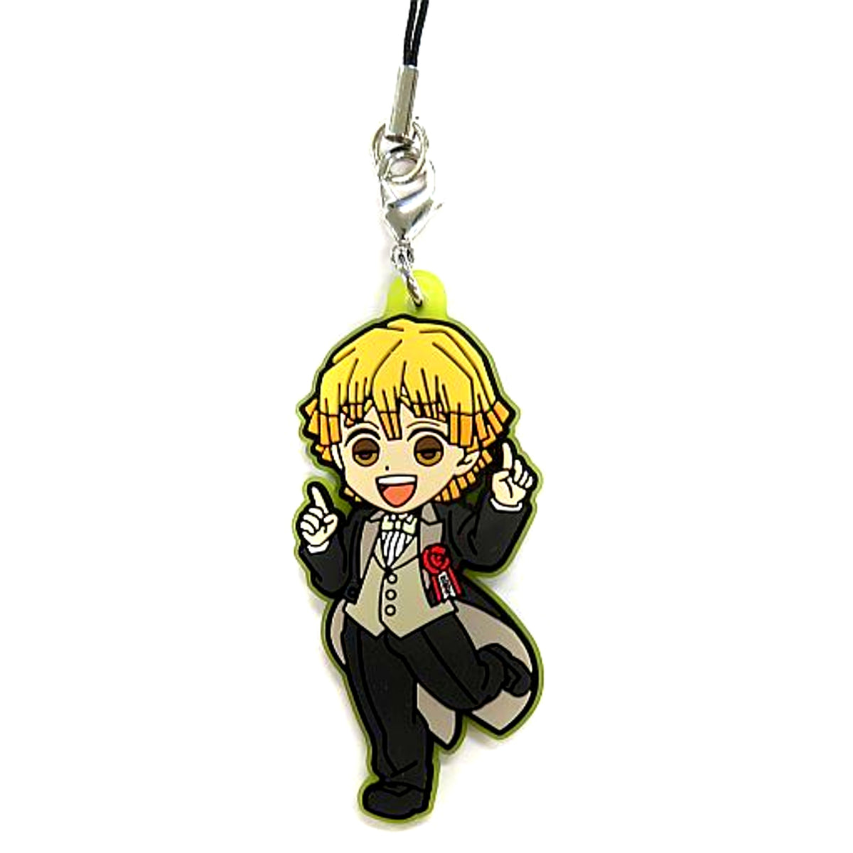 Zenitsu Agatsuma Demon Slayer Kimetsu no Yaiba Kimetsusai Online 2nd Anniversary Random Rubber Strap [USED]