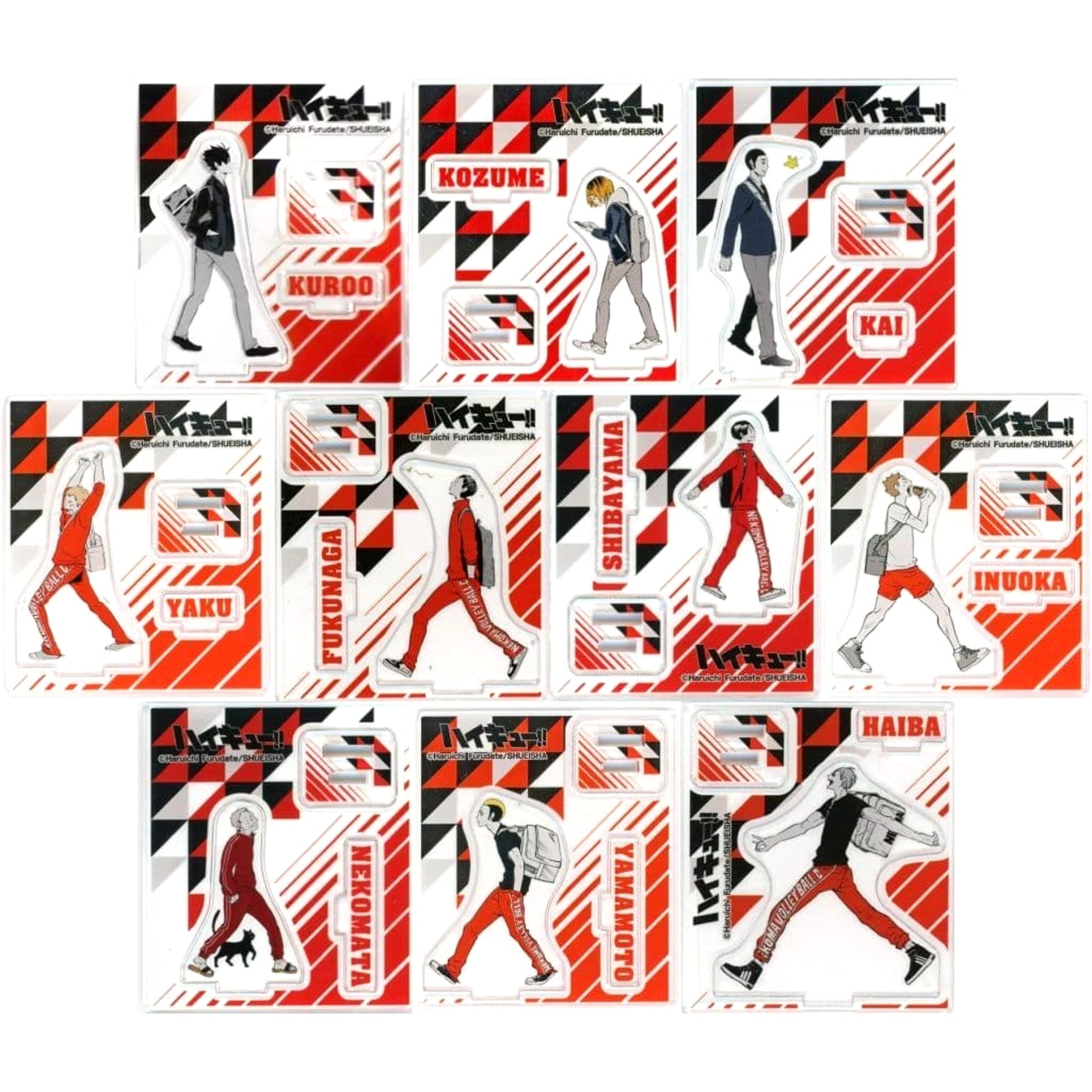 Haikyu!! Tetsuro Kuroo & Others All 10 Types Set Acrylic Figure Collection Part 2 Acrylic Item [USED]
