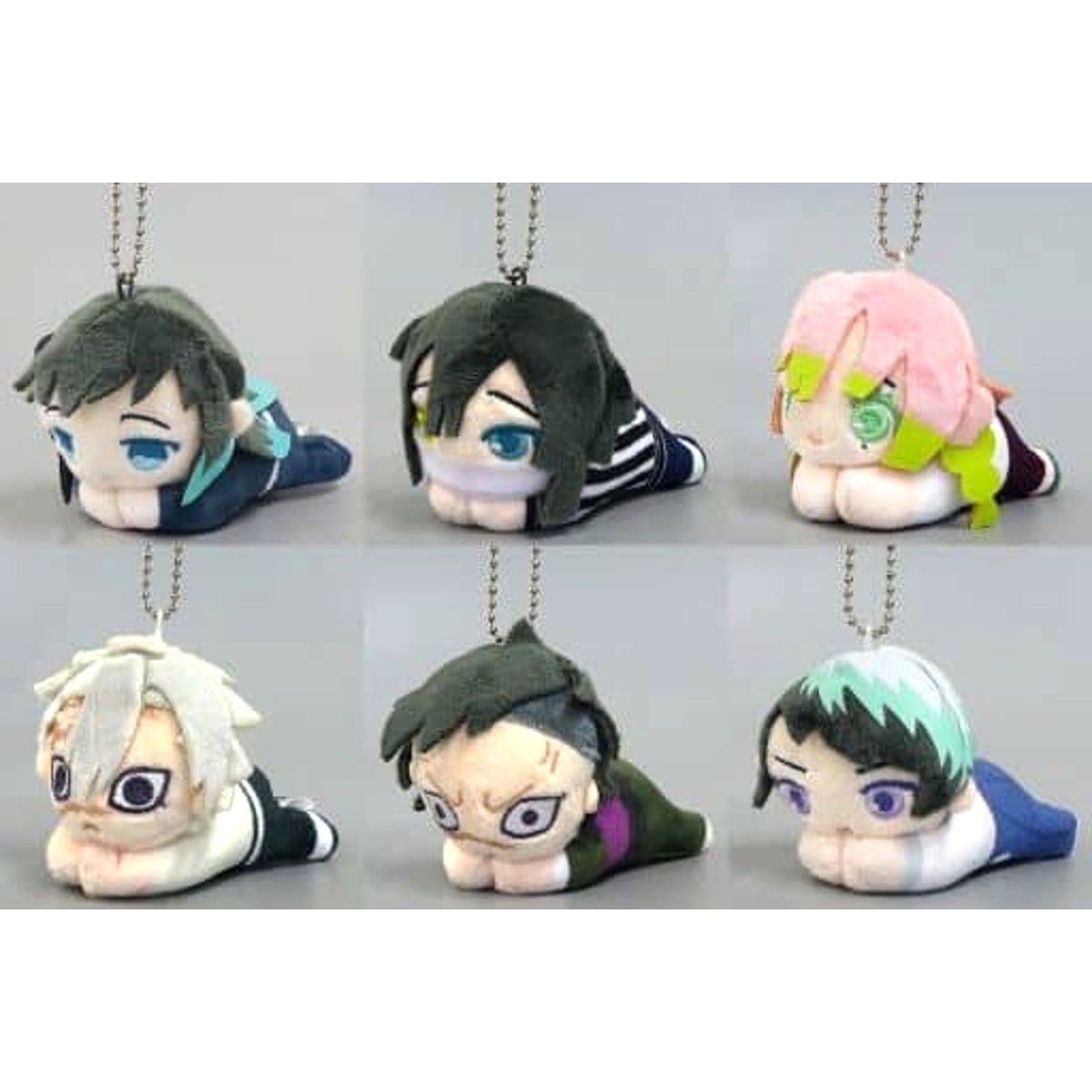 Demon Slayer: Kimetsu no Yaiba Muichirou Tokitou & Others Hagu Chara Collection 4 All 6 Types Set Keychains [USED]