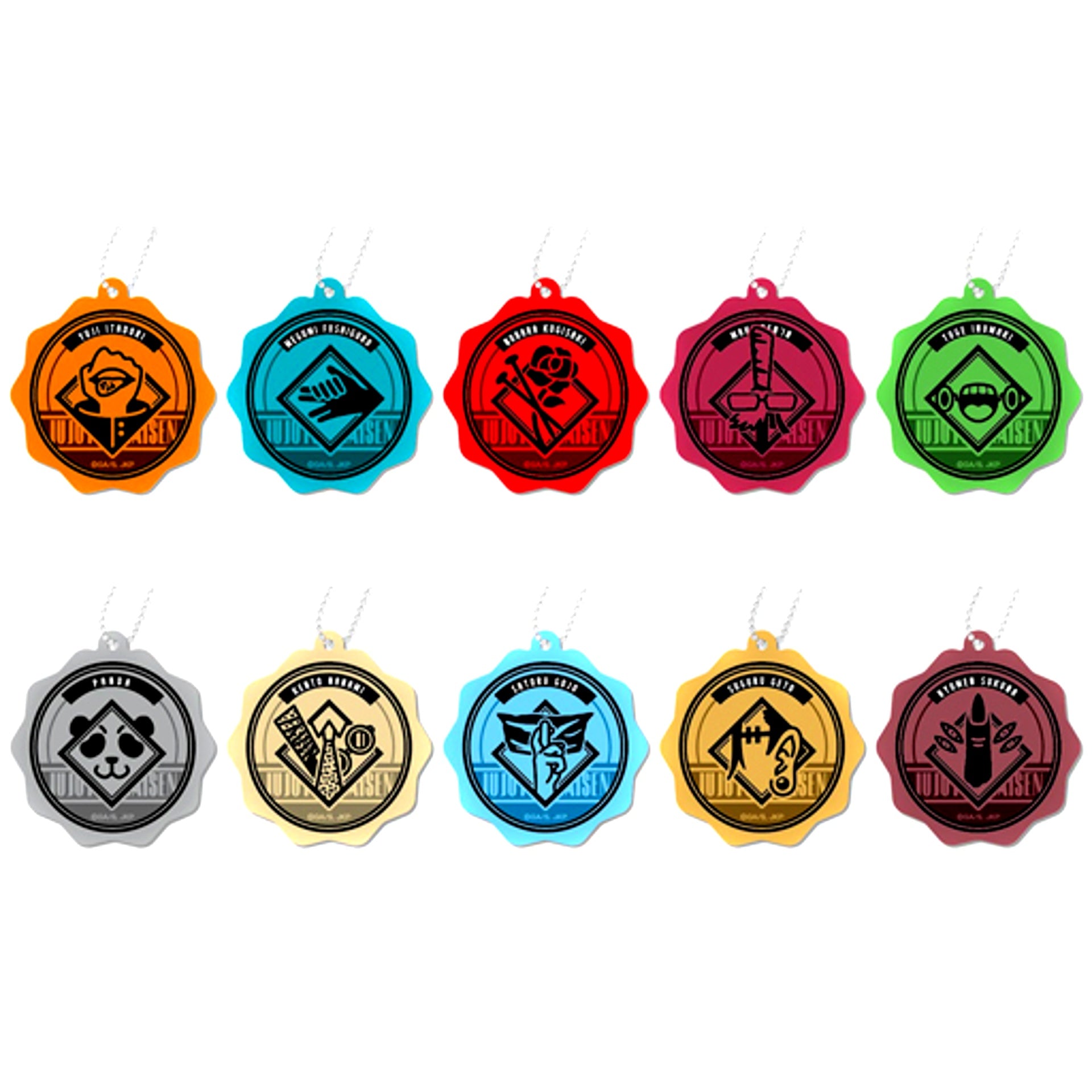 Set of 10 Jujutsu Kaisen Charm Plate [USED]