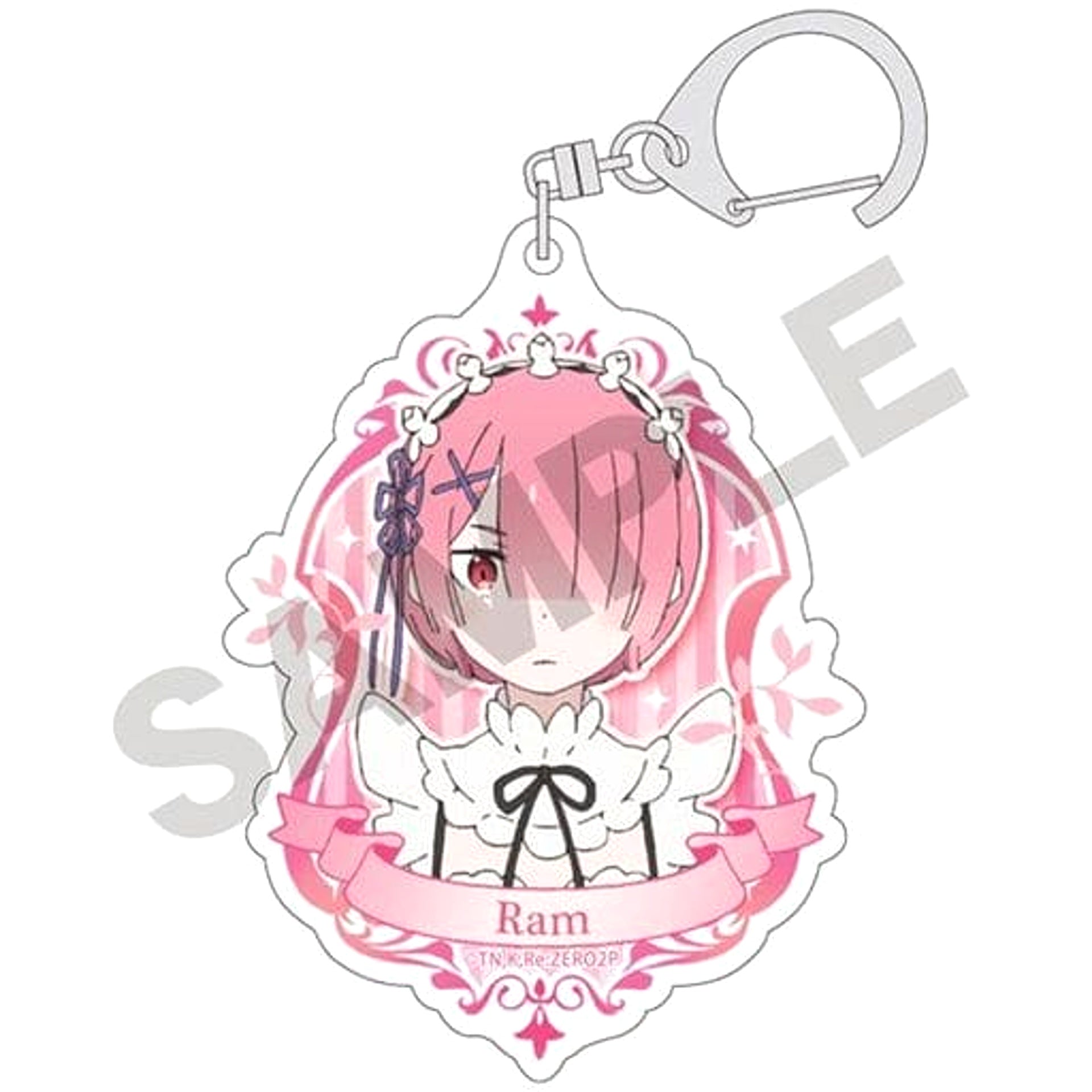 Re:ZERO -Starting Life in Another World- Ram Pink Acrylic Keychain Keychains [USED]