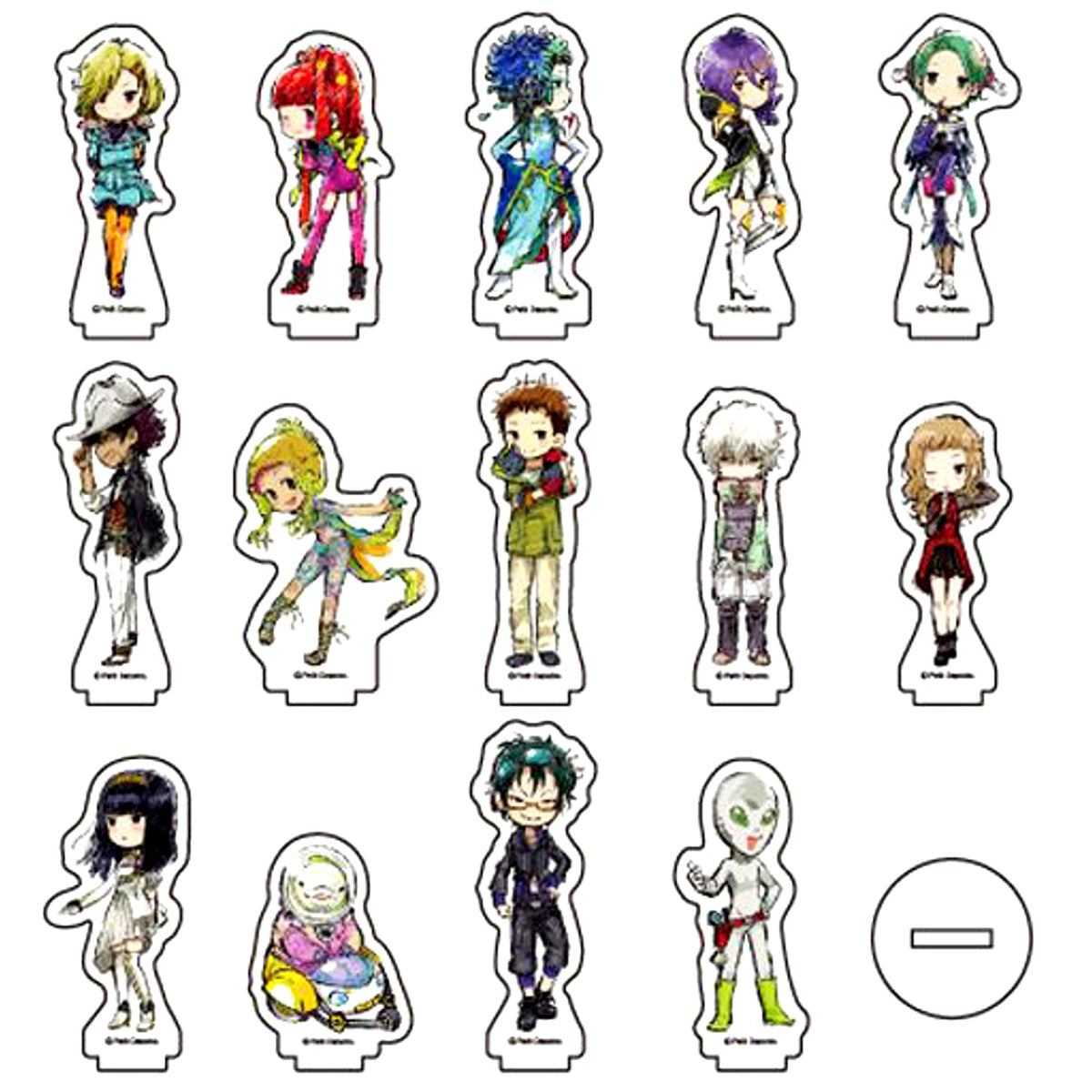Set of 14 Gnosia 01. GraffArt Design Acrylic Petit Stand [USED]