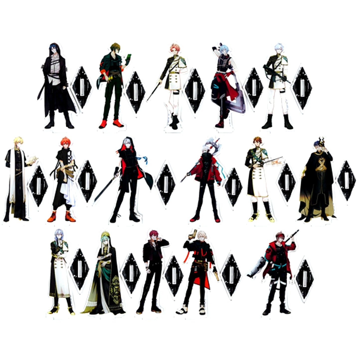 Set of 16 G Prize IDOLiSH7 LA DANSE MACABRE Ichiban Kuji Acrylic Stand [USED]