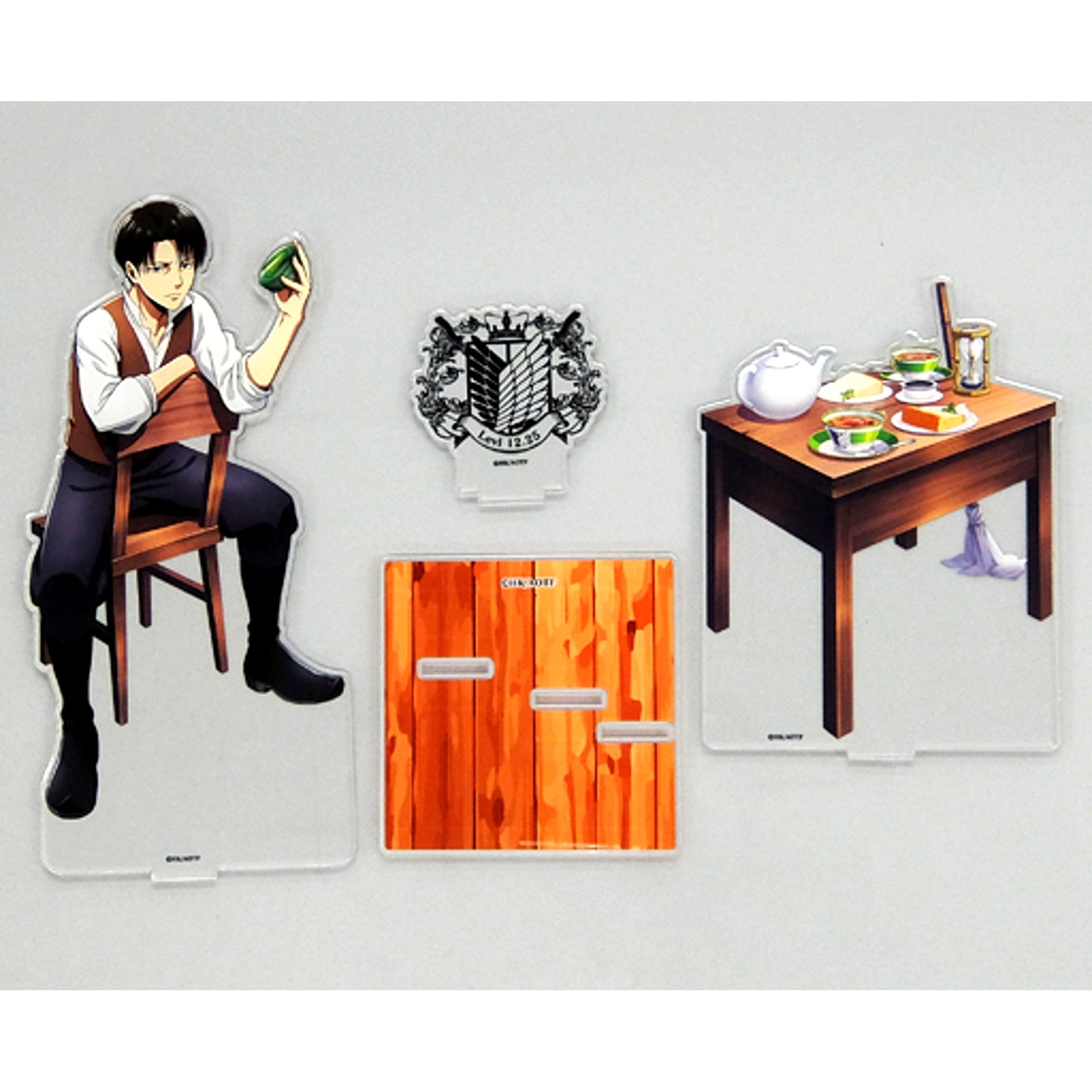 Levi Ackerman Attack on Titan Birthday Drawn Illustration Acrylic Figure L Tokyo Station Limited [USED]