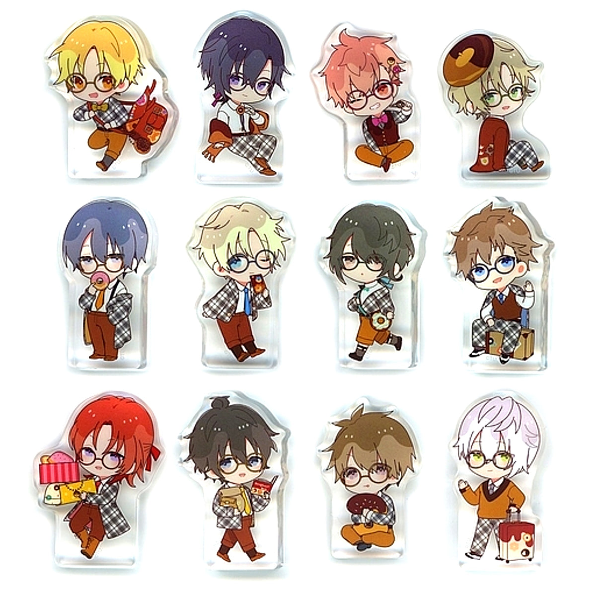 Set of 12 Tsukiuta Tsukino Talent Production Korotto Acrylic Figure Collection TSUKIPRO SHOP in HARAJUKU TSUKINO Sweets Kingdom [USED]