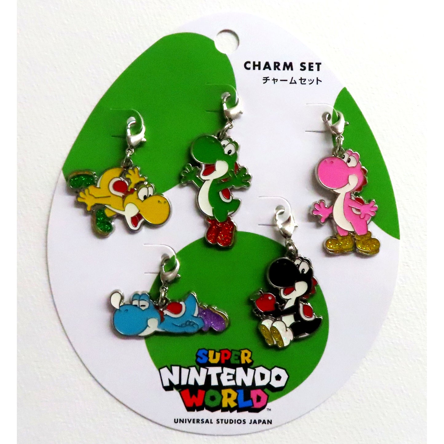 Yoshi Set of 5 Charms Super Mario Universal Studios Japan Super Nintendo World Ltd [USED]