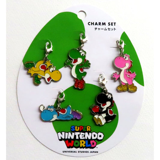 Yoshi Set of 5 Charms Super Mario Universal Studios Japan Super Nintendo World Ltd [USED]