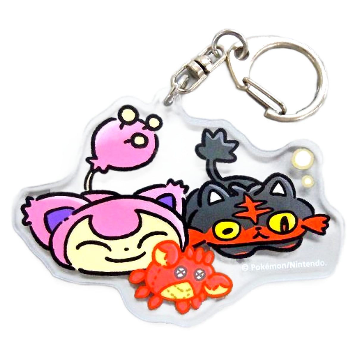 Skitty Litten Pokemon Acrylic Keychain Collection Galarian Meowth's Day Pokemon Center Limited Key Chain [USED]