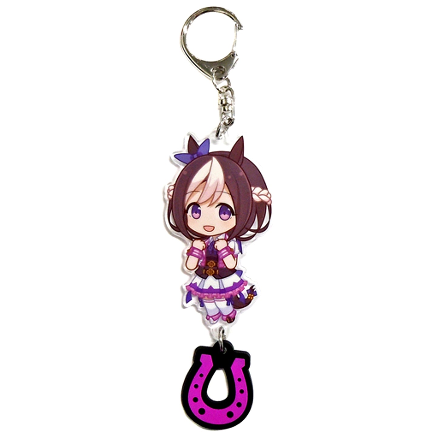 Special Week Uma Musume Pretty Derby Acrylic Keychain with Rubber Horseshoe C91 Goods [USED]