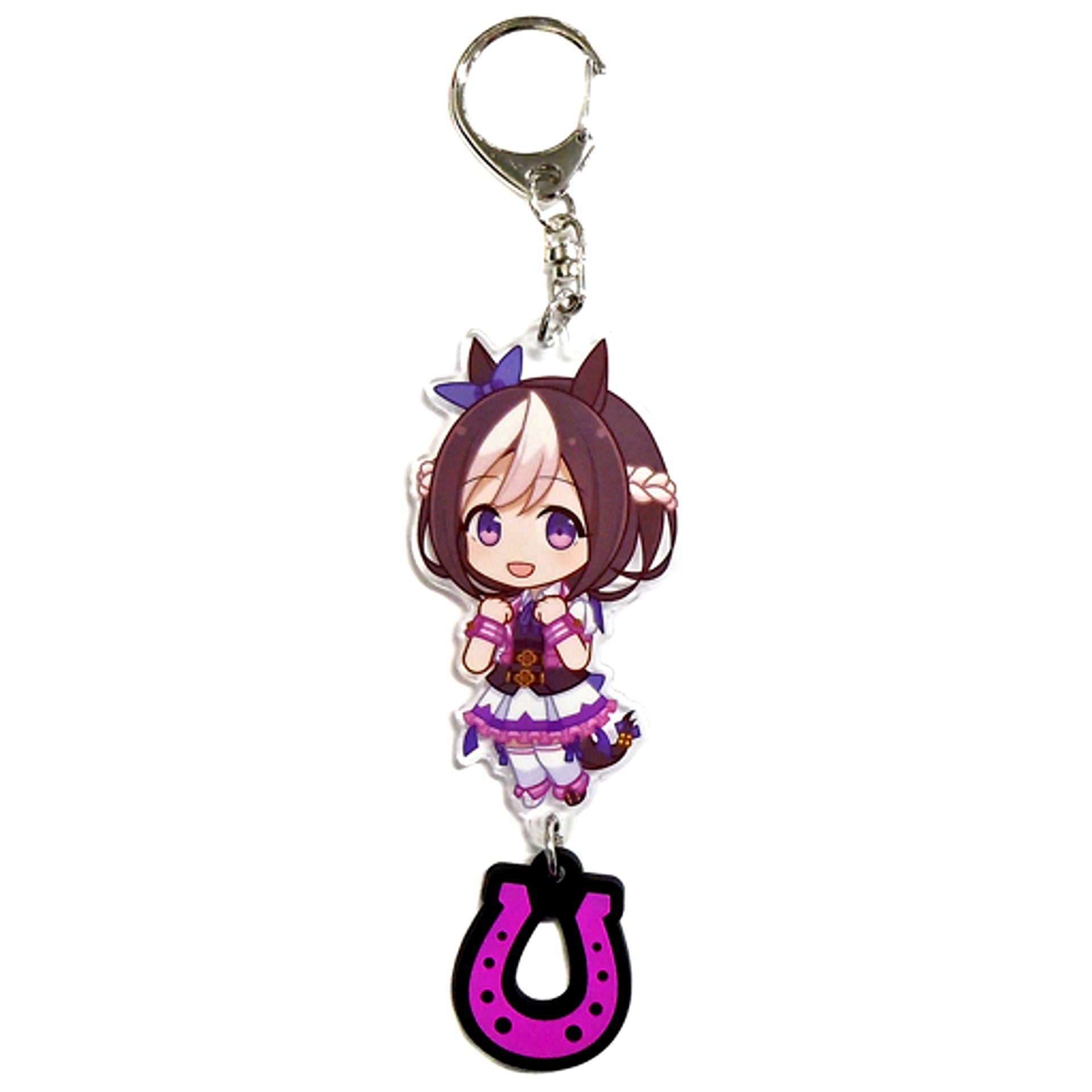 Special Week Uma Musume Pretty Derby Acrylic Keychain with Rubber Horseshoe C91 Goods [USED]