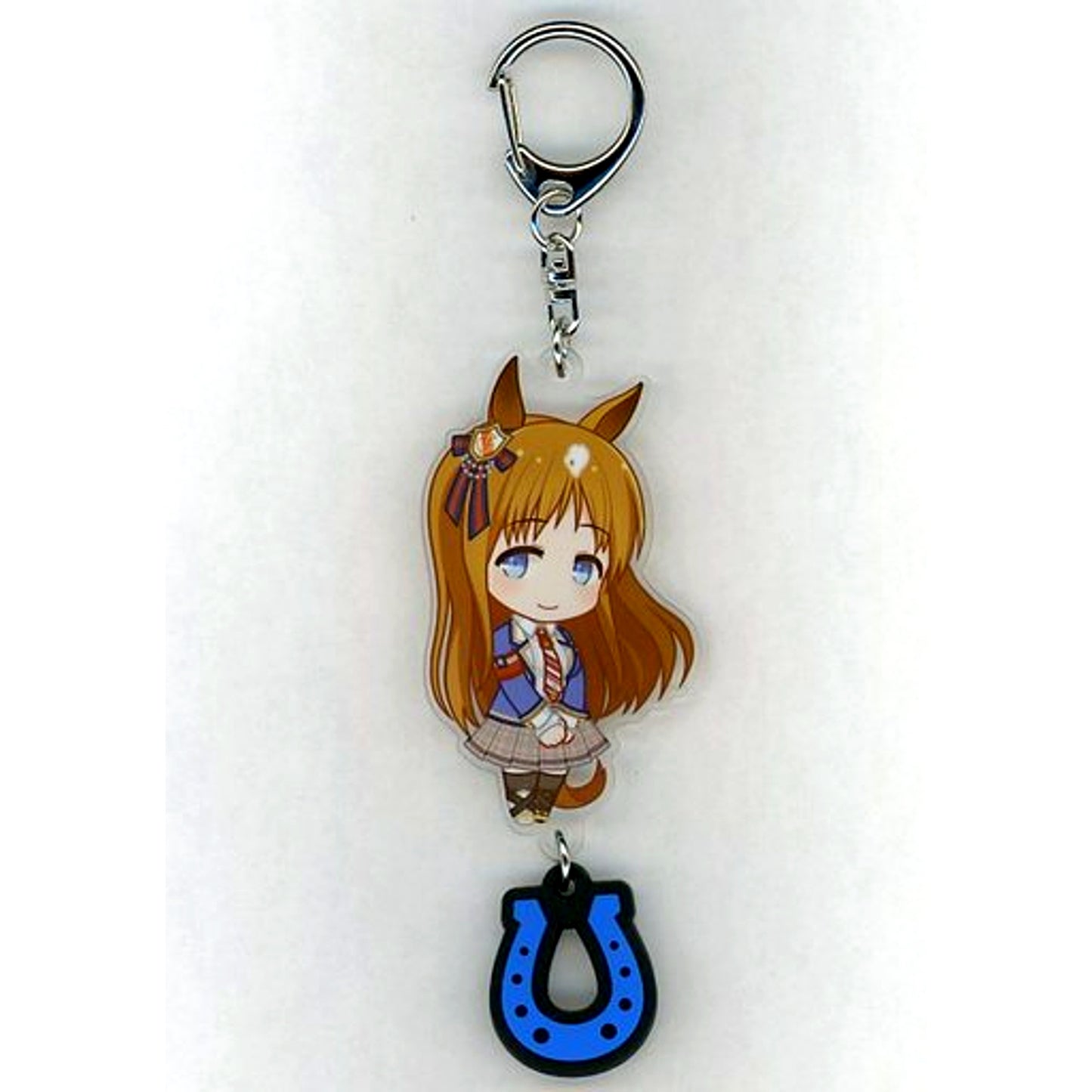 Grass Wonder Uma Musume Pretty Derby Acrylic Keychain with Rubber Horseshoe C91 Goods [USED]