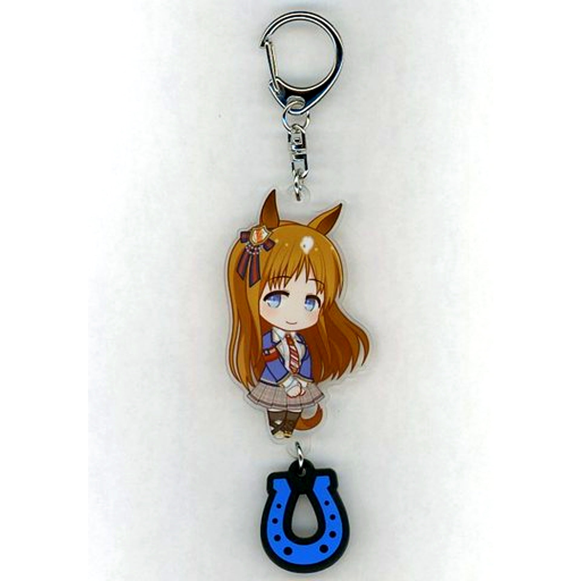 Grass Wonder Uma Musume Pretty Derby Acrylic Keychain with Rubber Horseshoe C91 Goods [USED]