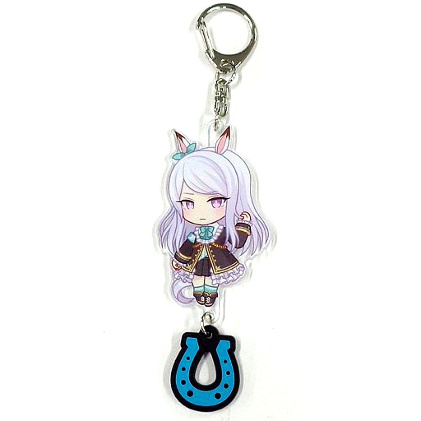 Mejiro McQueen Uma Musume Pretty Derby Acrylic Keychain with Rubber Horseshoe C91 Goods [USED]