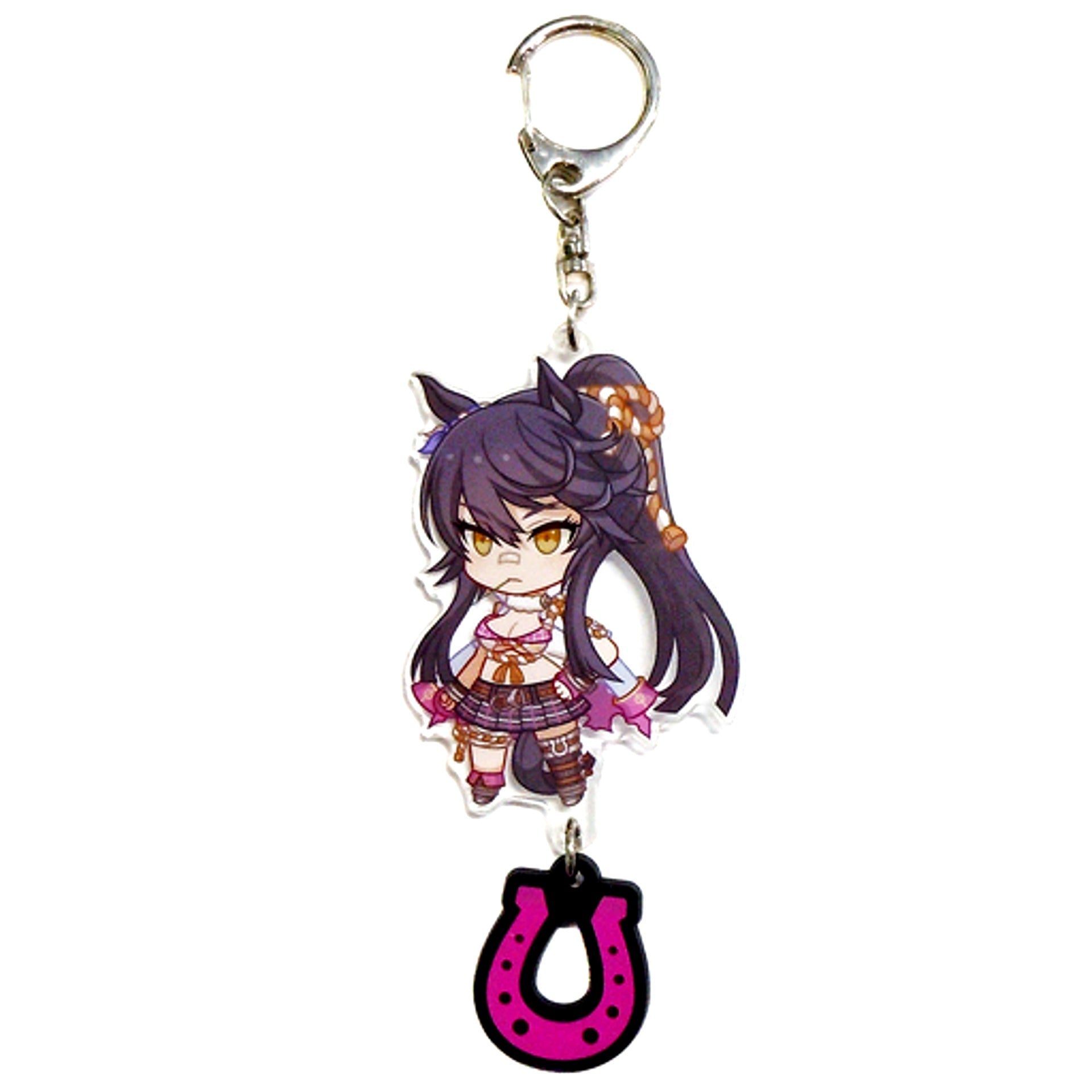 Narita Brian Uma Musume Pretty Derby Acrylic Keychain with Rubber Horseshoe C91 Goods [USED]