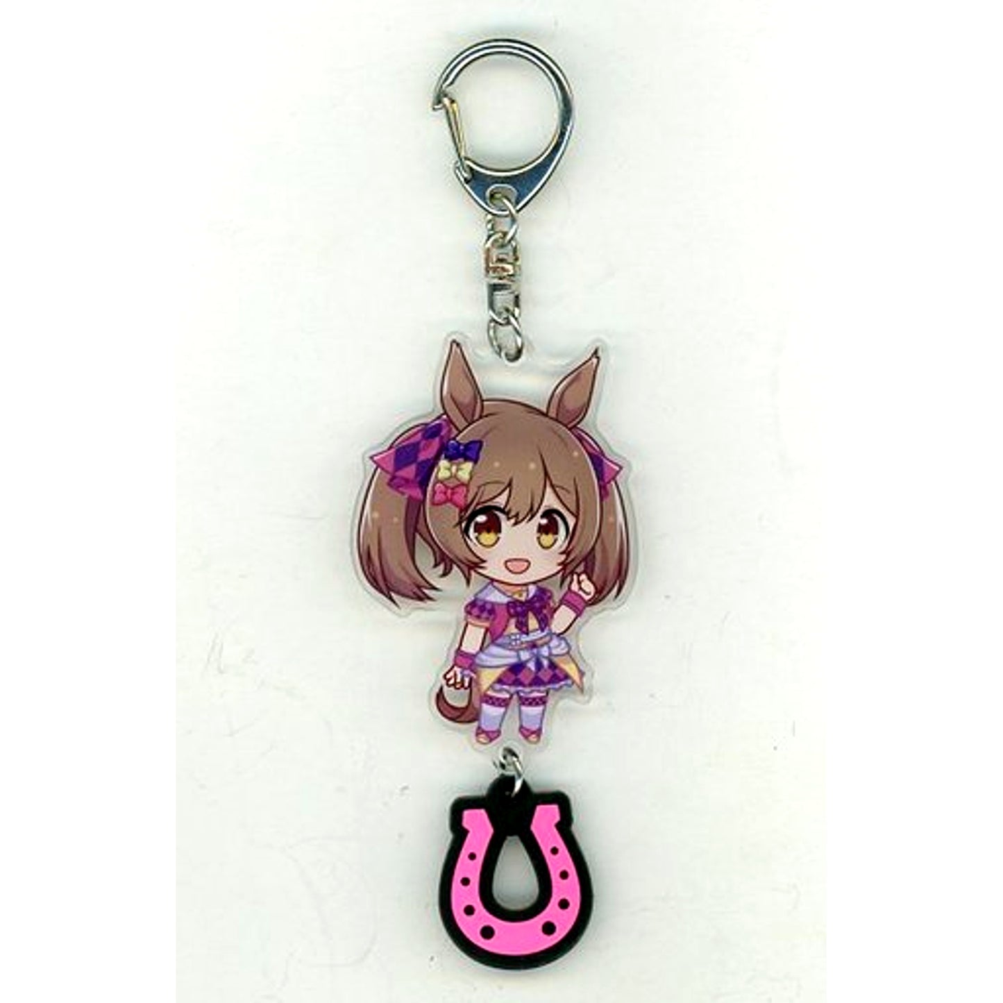 Smart Falcon Uma Musume Pretty Derby Acrylic Keychain with Rubber Horseshoe [USED]