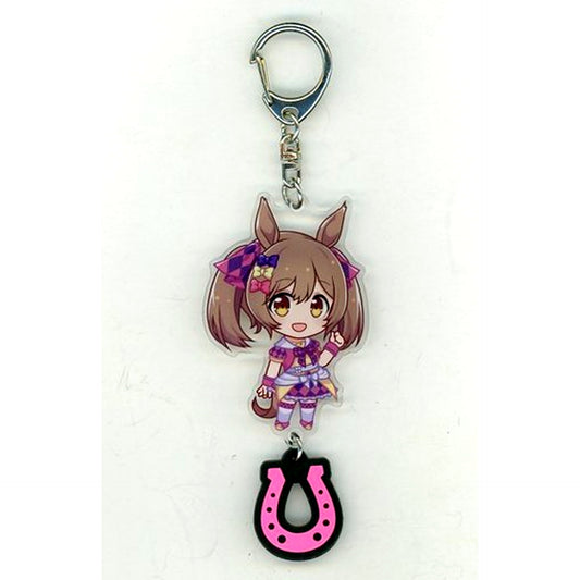 Smart Falcon Uma Musume Pretty Derby Acrylic Keychain with Rubber Horseshoe [USED]