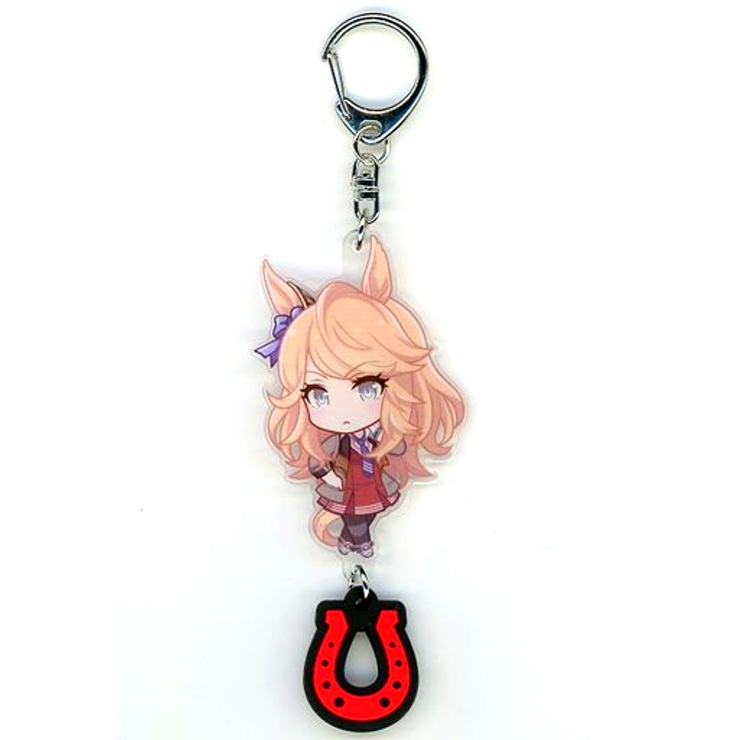 Gold City Uma Musume Pretty Derby Acrylic Keychain with Rubber Horseshoe [USED]