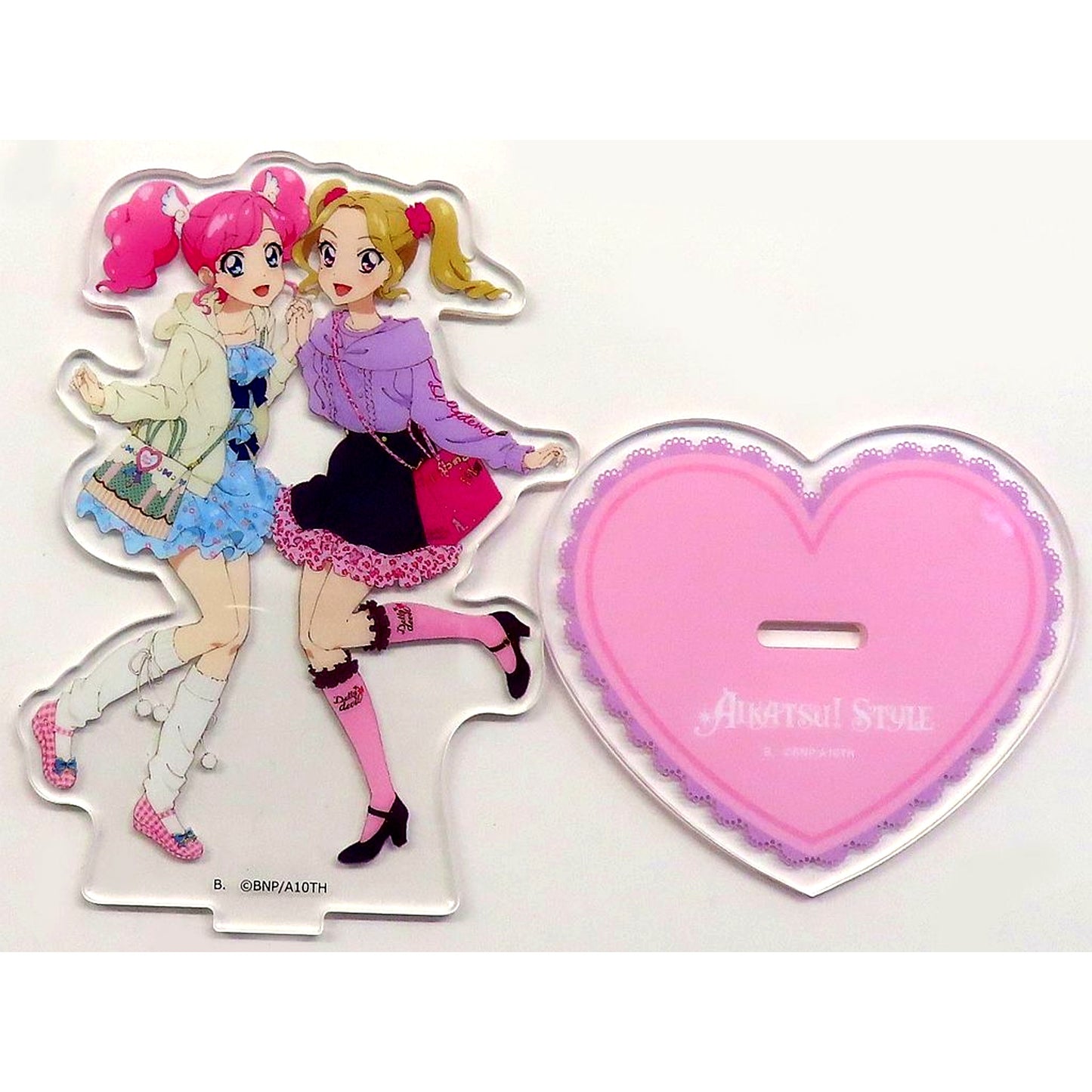 Madoka Amahane & Nono Daichi Casual Clothes Outing Ver. Aikatsu! Style for Lady Acrylic Stand [USED]