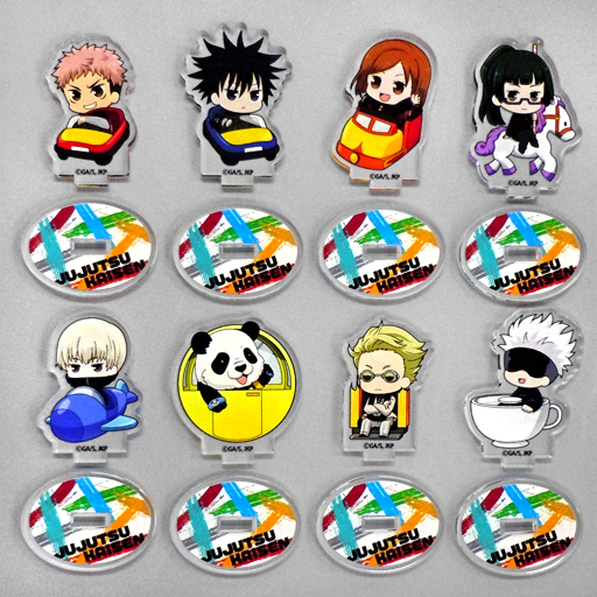 Set of 8 Jujutsu Kaisen Mini Acrylic Stand Amusement Park Deformed Ver. [USED]