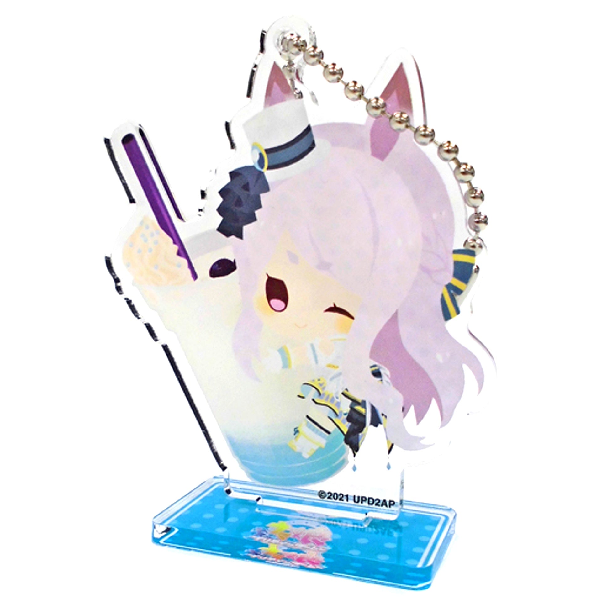 Mejiro McQueen Uma Musume Pretty Derby Season 2 Mini Character Acrylic Stand Keychain CharaDri!! COLLABO CAFE HONPO [USED]