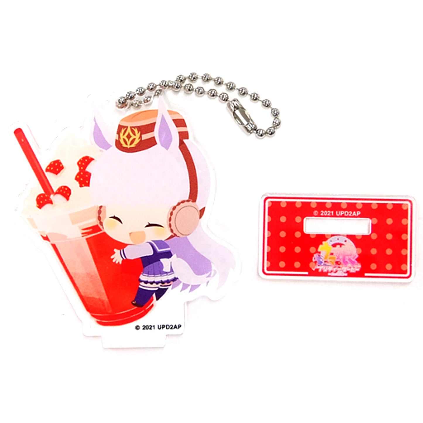 Gold Ship Uma Musume Pretty Derby Season 2 Mini Character Acrylic Stand Keychain CharaDri!! COLLABO CAFE HONPO [USED]
