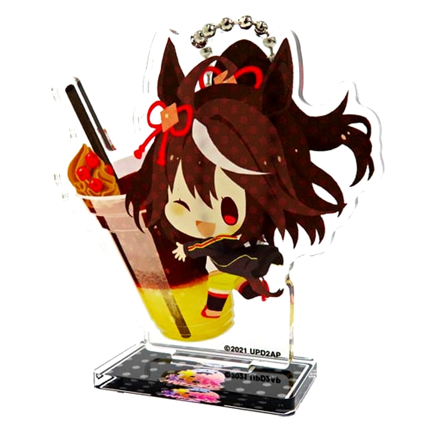 Kitasan Black Umamusume Pretty Derby Season 2 CharaDri!! Mini Character Acrylic Stand Keychain COLLABO CAFE HONPO [USED]