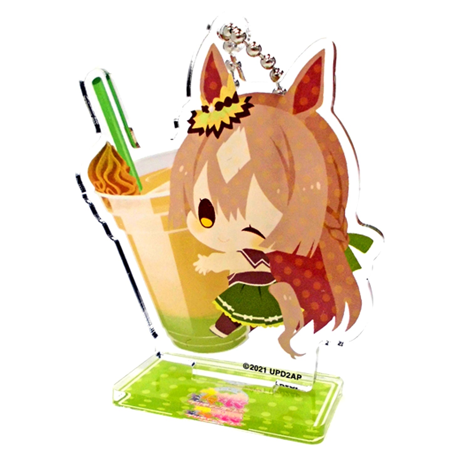 Satono Diamond Uma Musume Pretty Derby Season 2 x COLLABO CAFE HONPO CharaDri!! Mini Character Acrylic Stand Keychain [USED]