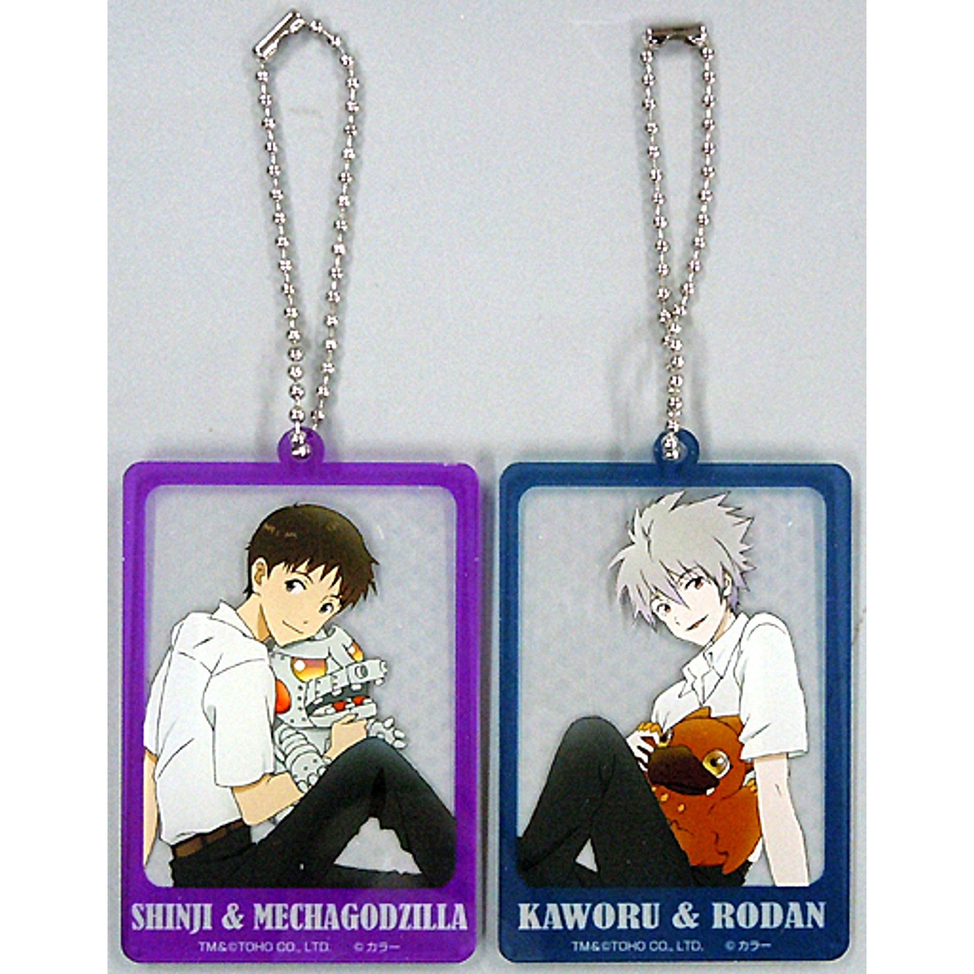 Shinji Ikari & Kaworu Nagisa Acrylic Keychain Set Godzilla vs Evangelion [USED]