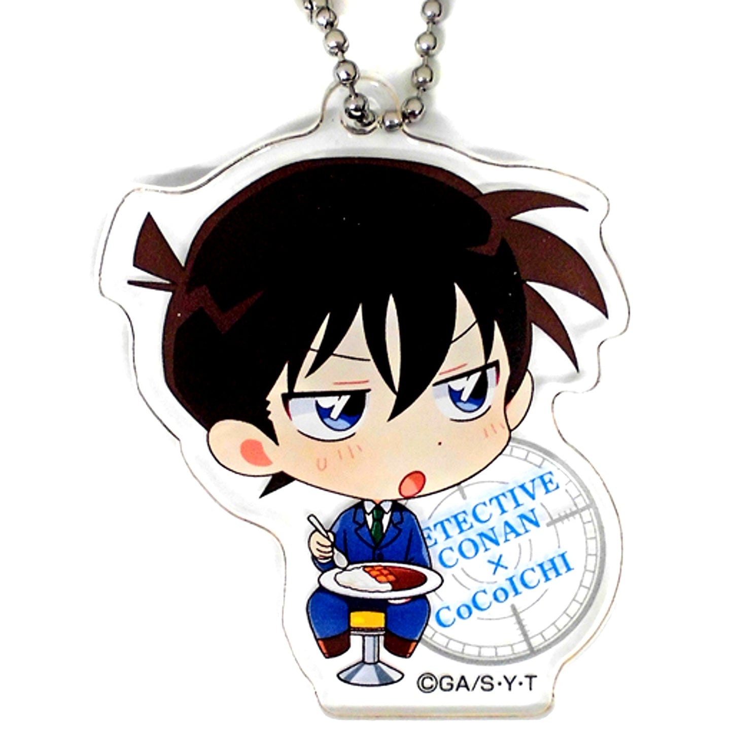 Shinichi Kudo Detective Conan x Curry House CoCo Ichibanya Acrylic Keychain [USED]