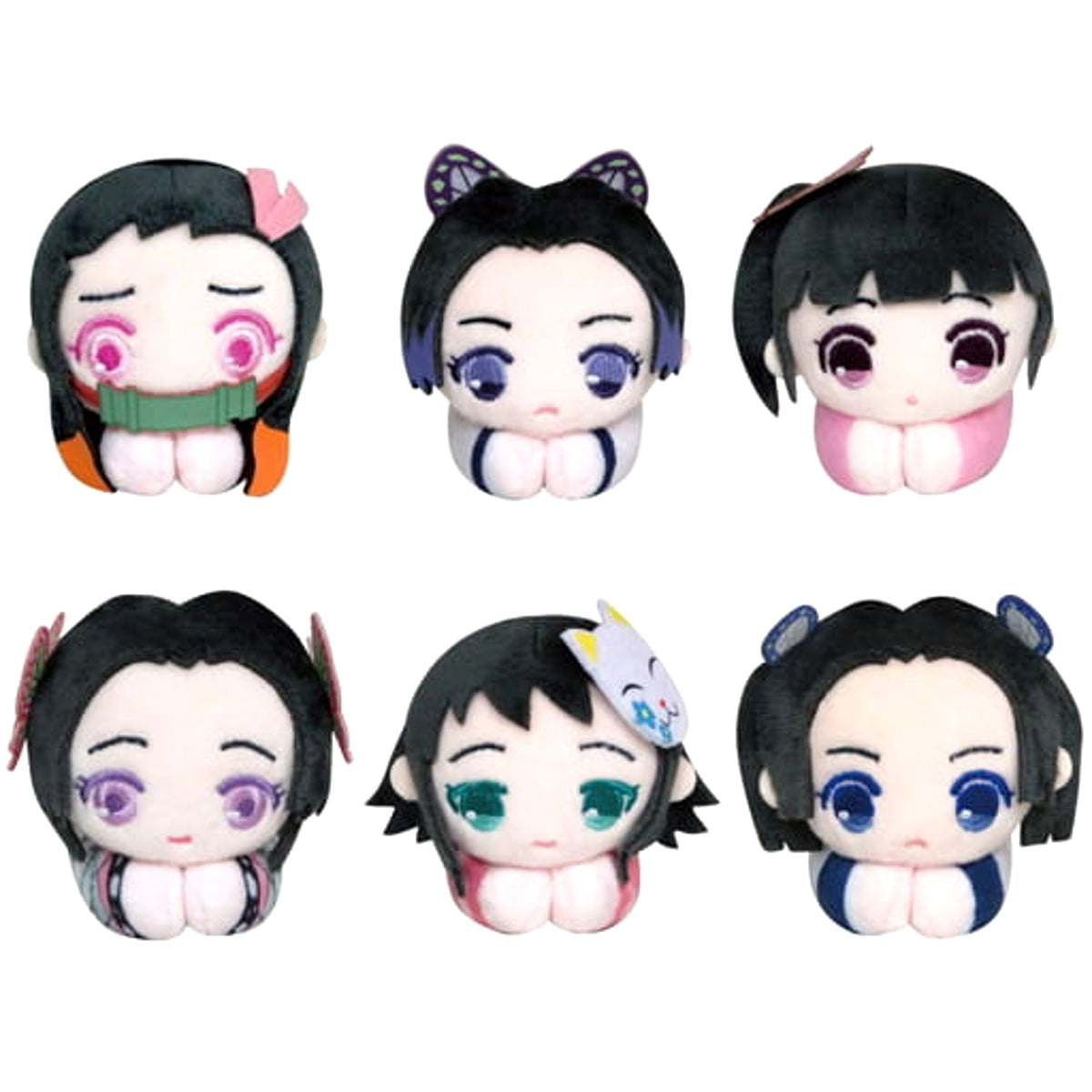 Demon Slayer: Kimetsu no Yaiba Nezuko Kamado & Others Hagu Chara Collection 5 All 6 Types Set Keychains [USED]