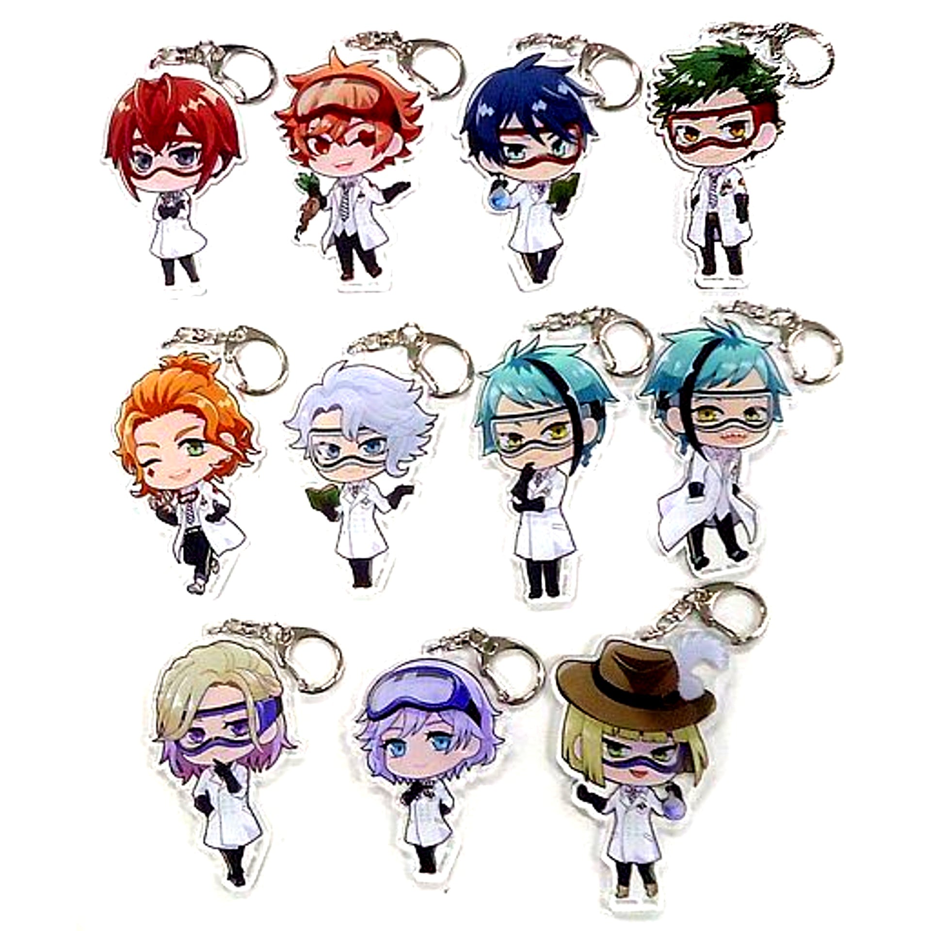 Set of 11 Labwear Disney Twisted Wonderland Acrylic Keychain Vol.1 [USED]