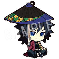 Giyu Tomioka Demon Slayer Kimetsu no Yaiba Petanko Trading Rubber Strap Wagasa [USED]
