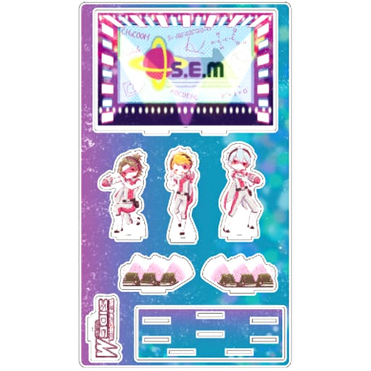 S.E.M 08. Premium Acrylic Diorama Plate GraffArt Design Idolmaster SideM [USED]
