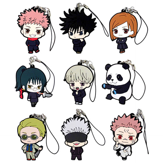 Set of 9 Jujutsu Kaisen Capsule Rubber Mascot 02 [USED]
