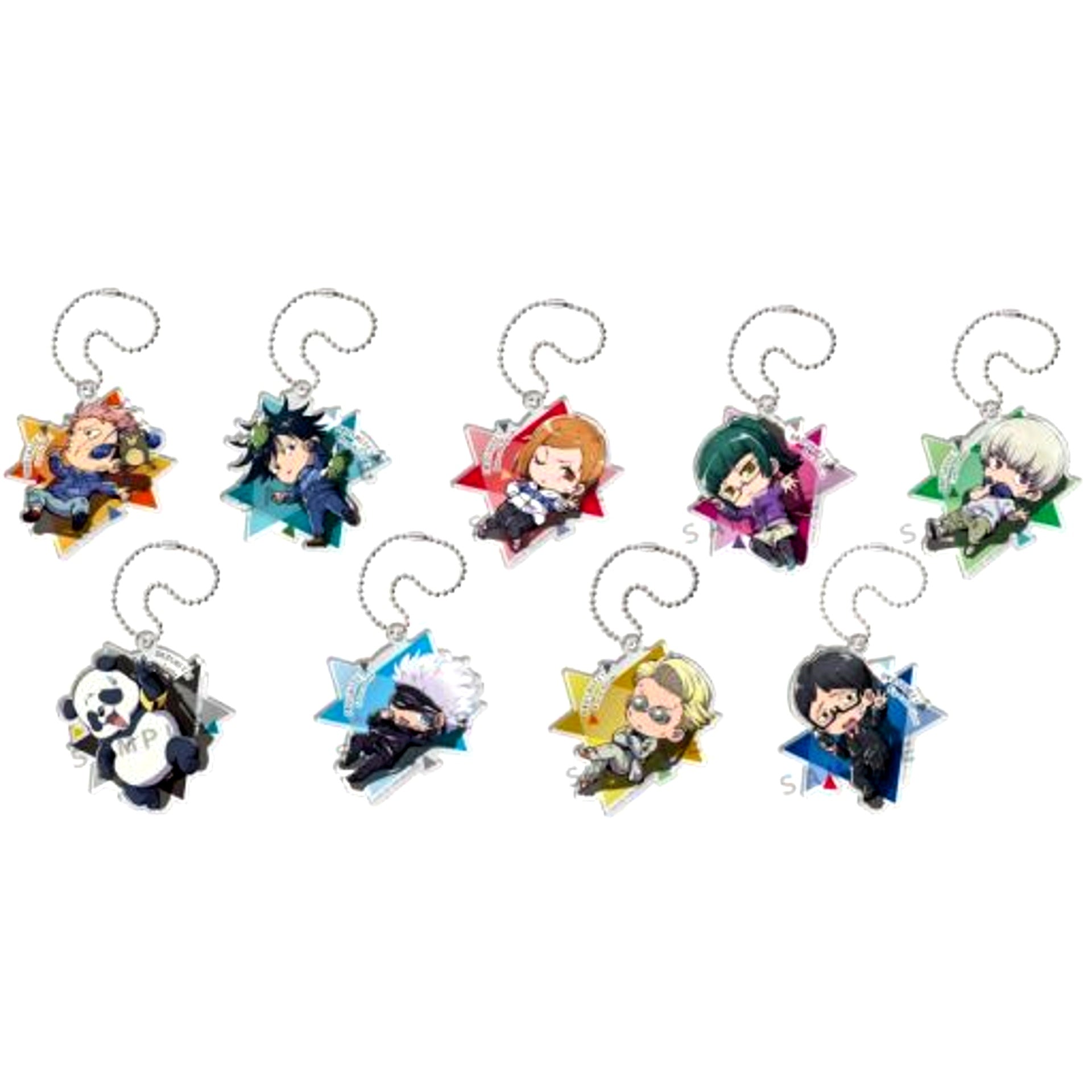 Jujutsu Kaisen Okoshite! Deformed Trading Acrylic Keychain Set of 9 [USED]
