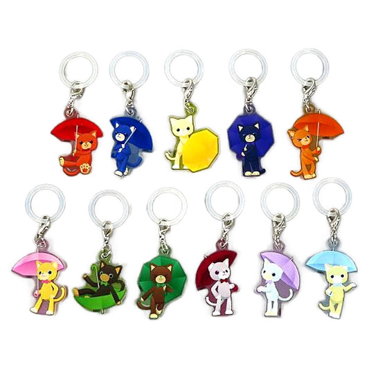 Uta no Prince Sama Rosso Otoya Ittoki & Others PRINCE CAT -SPRING HAS COME- Trading Acrylic Charms Umbrella Ver. All 11 Types Set Keychains [USED]