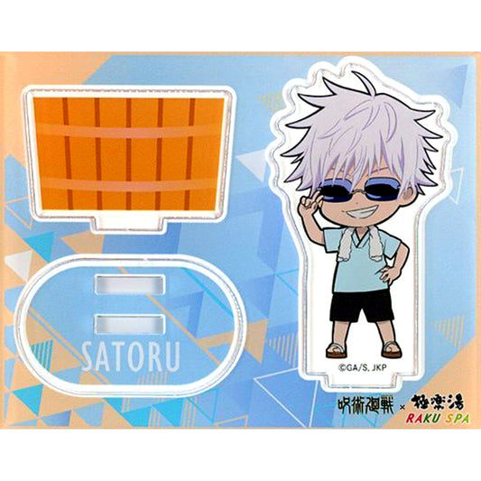 Satoru Gojo Jujutsu Kaisen x Gokurakuyu RAKU SPA Gokuraku Juju Yasumi Acrylic Stand - Mini Character [USED]