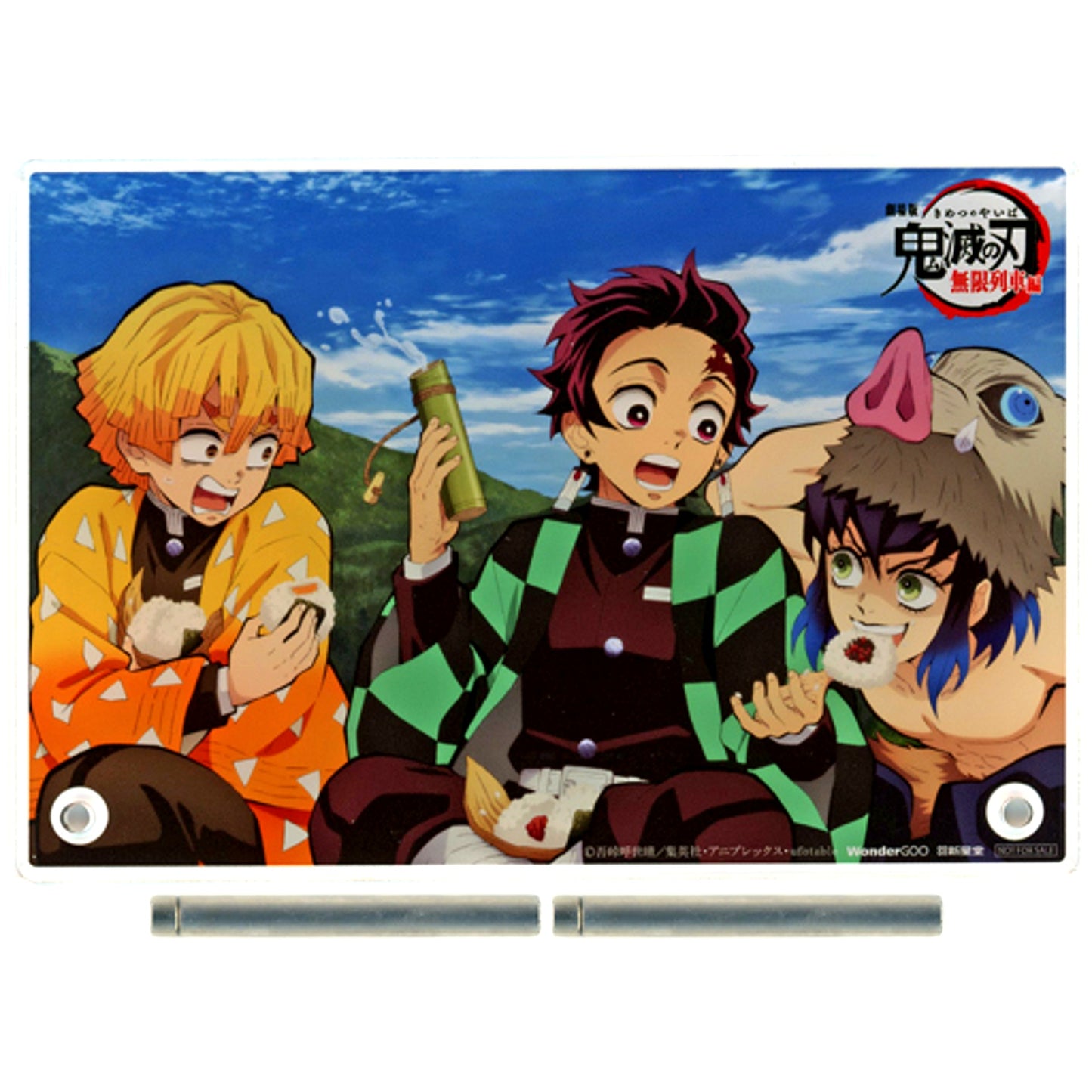 Single Item Tanjiro Kamado & Zenitsu Agatsuma & Inosuke Hashibira Acrylic Stand Blu-ray / DVD Demon Slayer: Kimetsu no Yaiba the Movie: Mugen Train Perfect Limited Edition WonderGOO / Shinseido Purchase Bonus [USED]